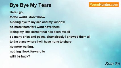 Srita Sri - Bye Bye My Tears
