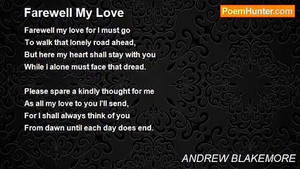 ANDREW BLAKEMORE - Farewell My Love