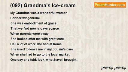 premji premji - (092) Grandma’s Ice-cream