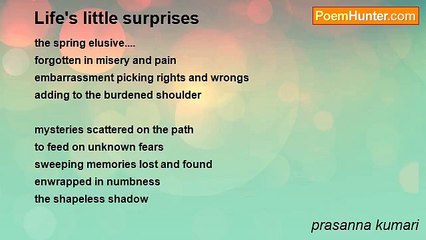 prasanna kumari - Life's little surprises