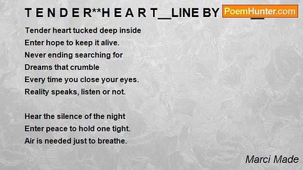 Marci Made - T E N D E R**H E A R T__LINE BY LINE__