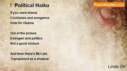 Linda Ori - !  Political Haiku