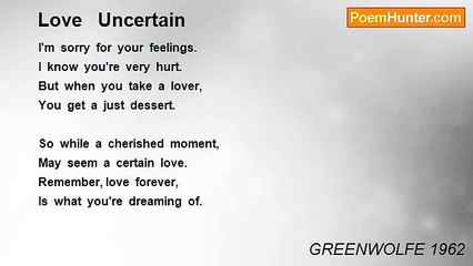 GREENWOLFE 1962 - Love   Uncertain
