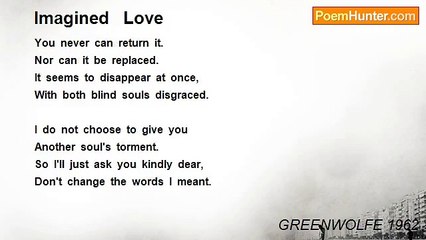 GREENWOLFE 1962 - Imagined   Love