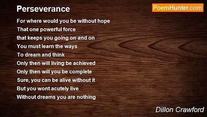 Dillon Crawford - Perseverance