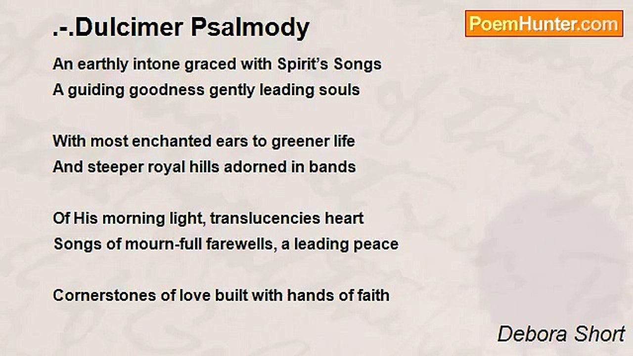 Debora Short - .-.Dulcimer Psalmody