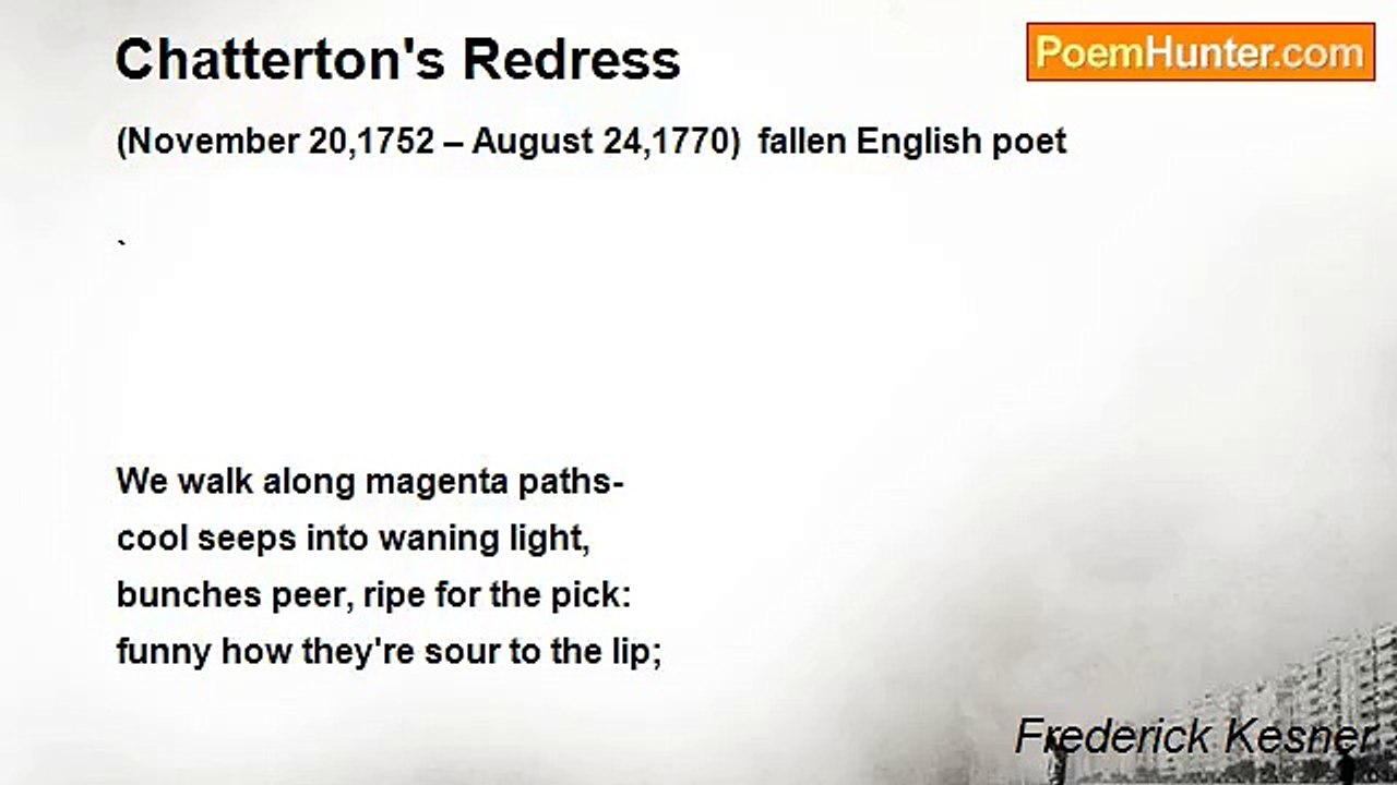 Frederick Kesner - Chatterton's Redress