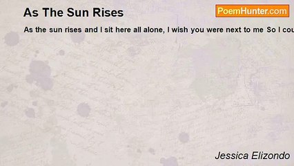 Jessica Elizondo - As The Sun Rises