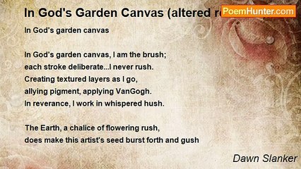 Dawn Slanker - In God's Garden Canvas (altered rondeau)