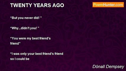 Dónall Dempsey - TWENTY YEARS AGO