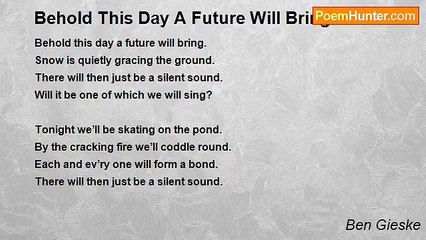 Ben Gieske - Behold This Day A Future Will Bring