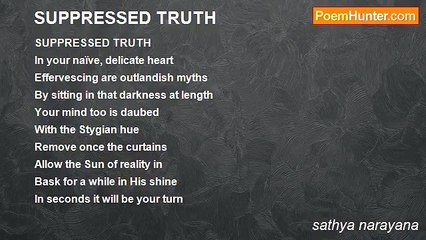 sathya narayana - SUPPRESSED TRUTH