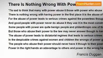 Francis Duggan - There Is Nothing Wrong With Power