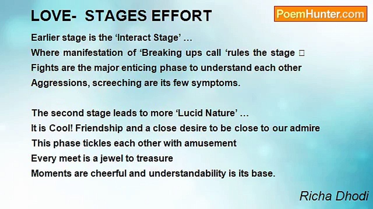 Richa Dhodi - LOVE-  STAGES EFFORT