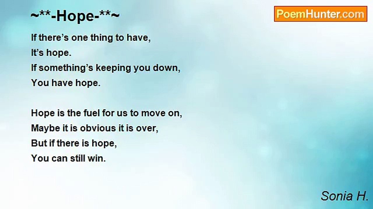 Sonia H. - ~**-Hope-**~
