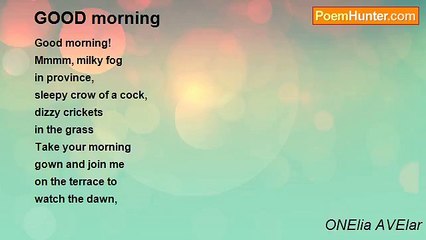 ONElia AVElar - GOOD morning