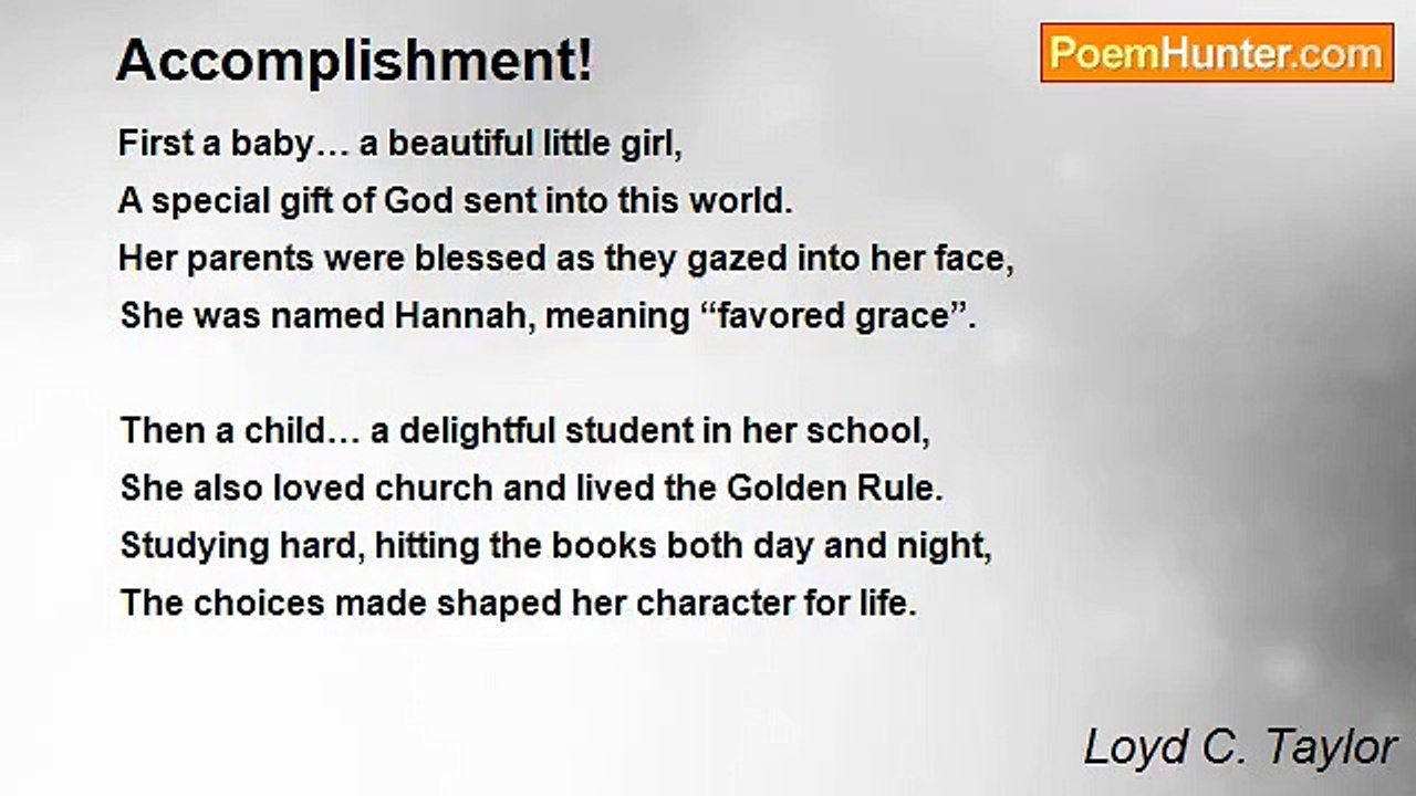 Loyd C. Taylor - Accomplishment!