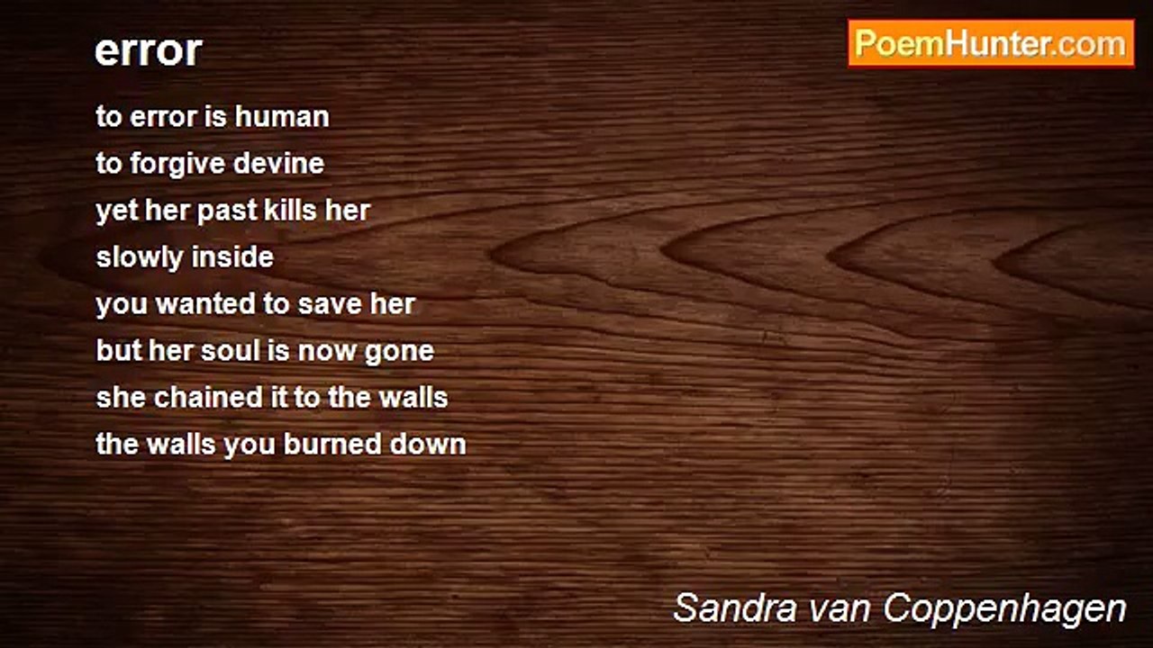 Sandra van Coppenhagen - error