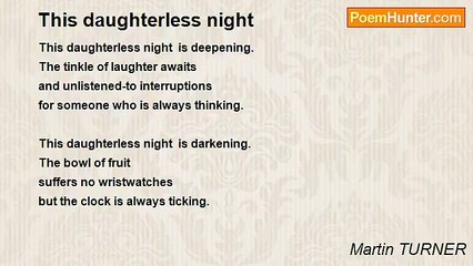 Martin TURNER - This daughterless night