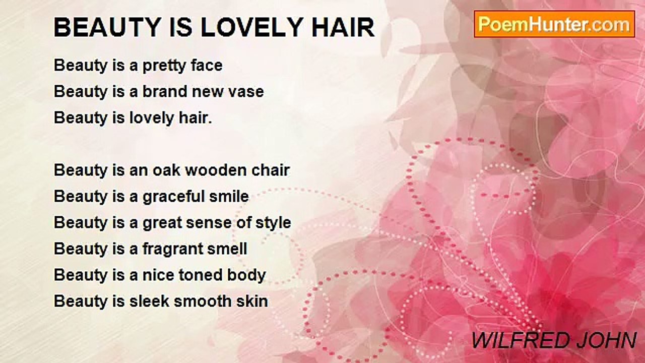 WILFRED JOHN - BEAUTY IS LOVELY HAIR