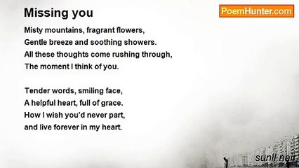 sunil nair - Missing you