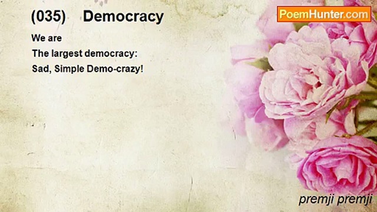 premji premji - (035)    Democracy
