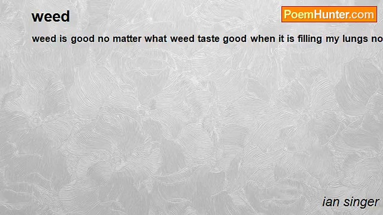 ian singer - weed