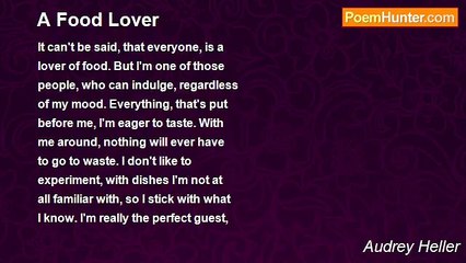 Audrey Heller - A Food Lover