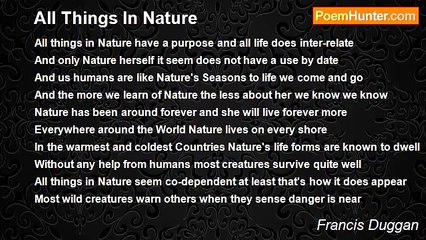 Francis Duggan - All Things In Nature
