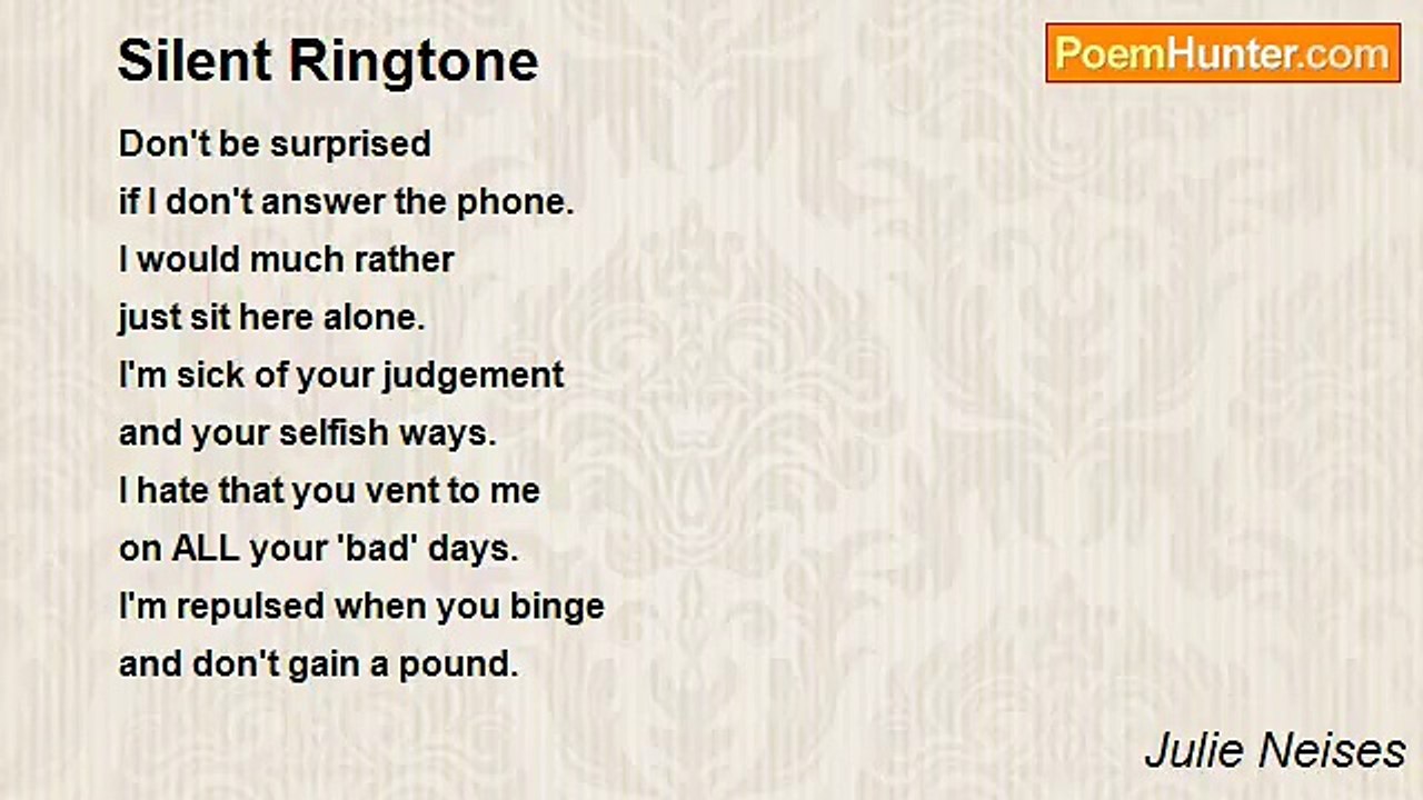 Julie Neises - Silent Ringtone