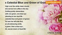 ONElia AVElar - x Celestial Blue and Green of Grass