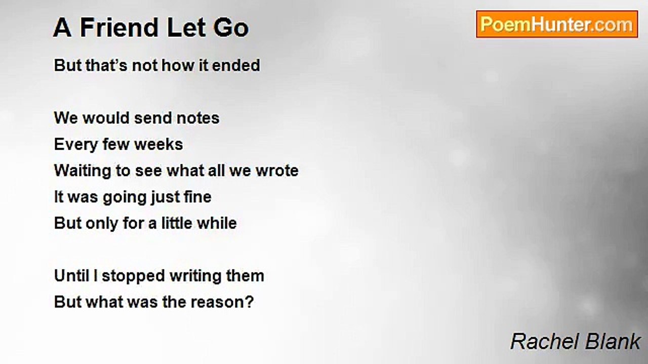 Rachel Blank - A Friend Let Go