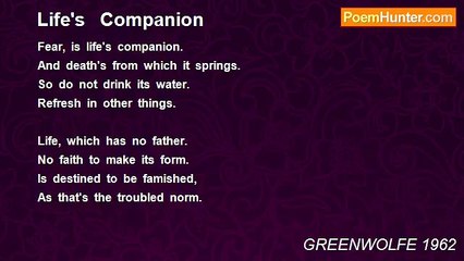 GREENWOLFE 1962 - Life's   Companion