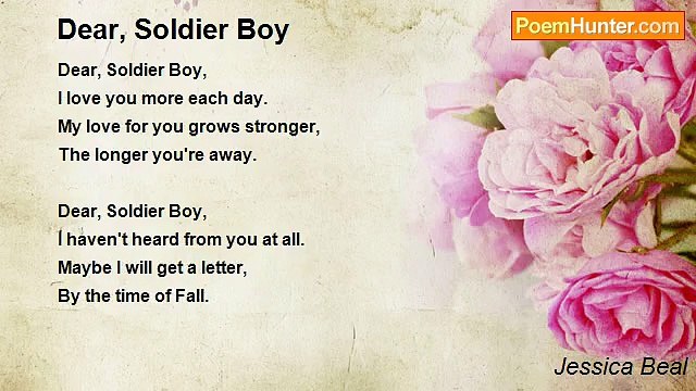 Jessica Beal - Dear, Soldier Boy