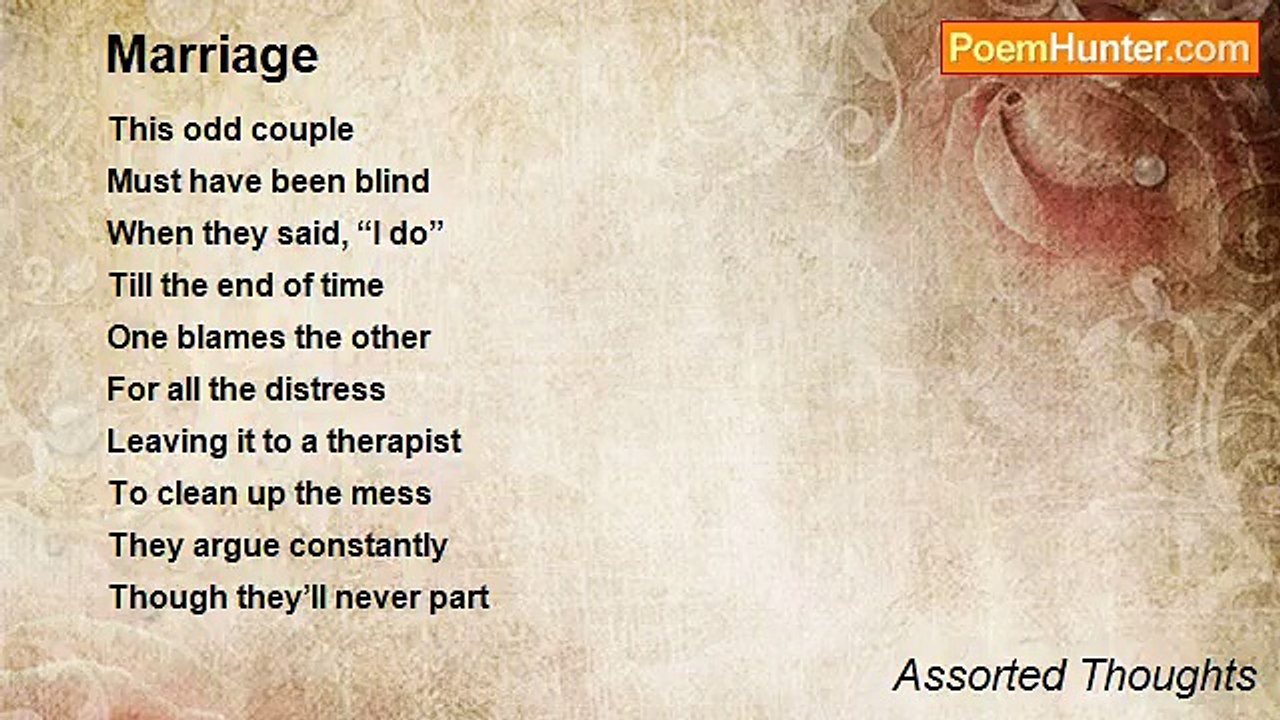 Assorted Thoughts - Marriage