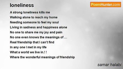 samar halabi - loneliness