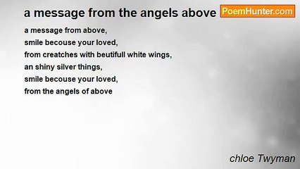 chloe Twyman - a message from the angels above