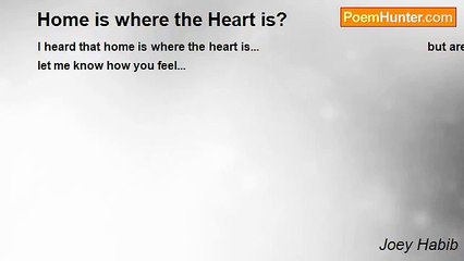 Joey Habib - Home is where the Heart is?