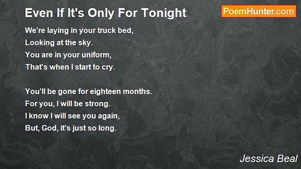 Jessica Beal - Even If It's Only For Tonight