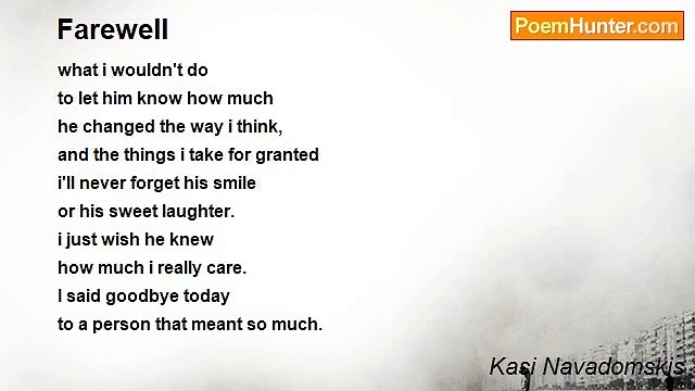 Kasi Navadomskis - Farewell