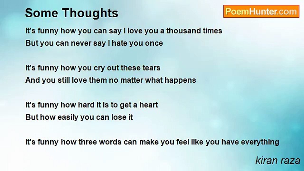kiran raza - Some Thoughts