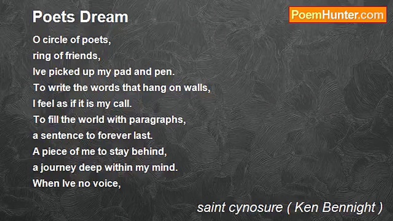 saint cynosure ( Ken Bennight ) - Poets Dream
