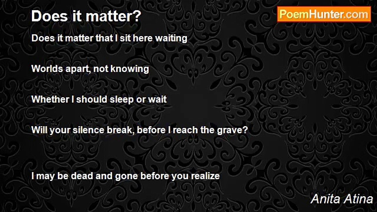 Anita Atina - Does it matter?