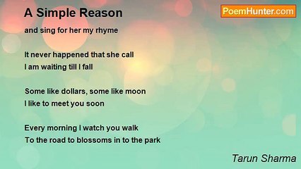 Tarun Sharma - A Simple Reason