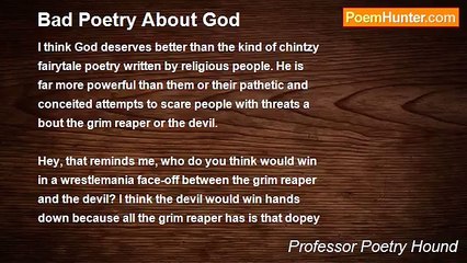 Professor Poetry Hound - Bad Poetry About God