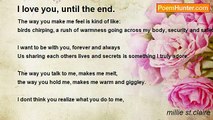 millie st.claire - I love you, until the end.