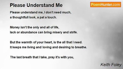 Keith Foley - Please Understand Me