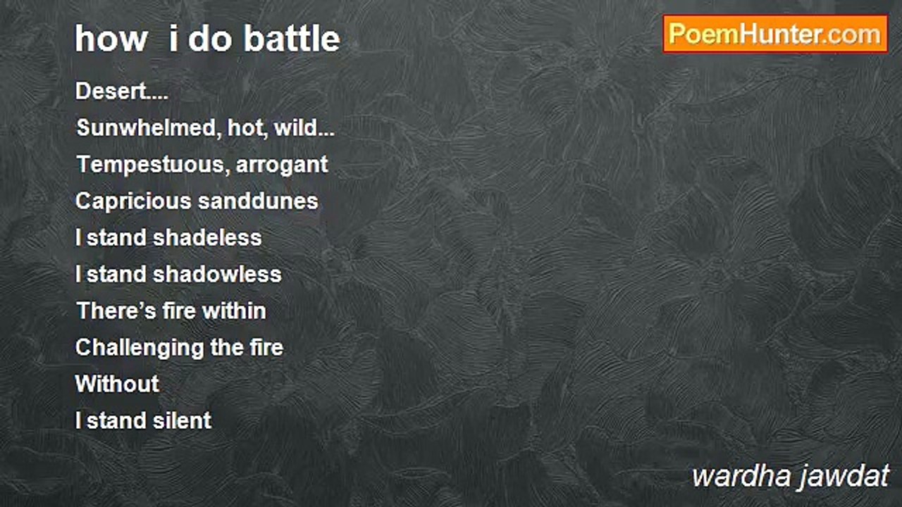 wardha jawdat - how  i do battle