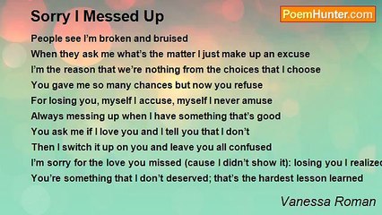 Vanessa Roman - Sorry I Messed Up