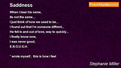 Stephanie MIller - Saddness